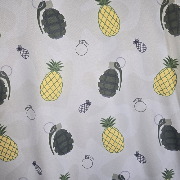 Tropical Pineapple Print Polo Shirt - Picture 5 of 5